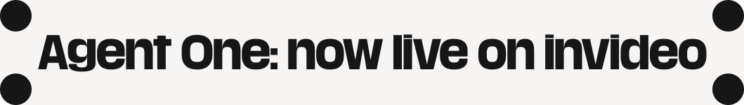 Agent One: now live on invideo
