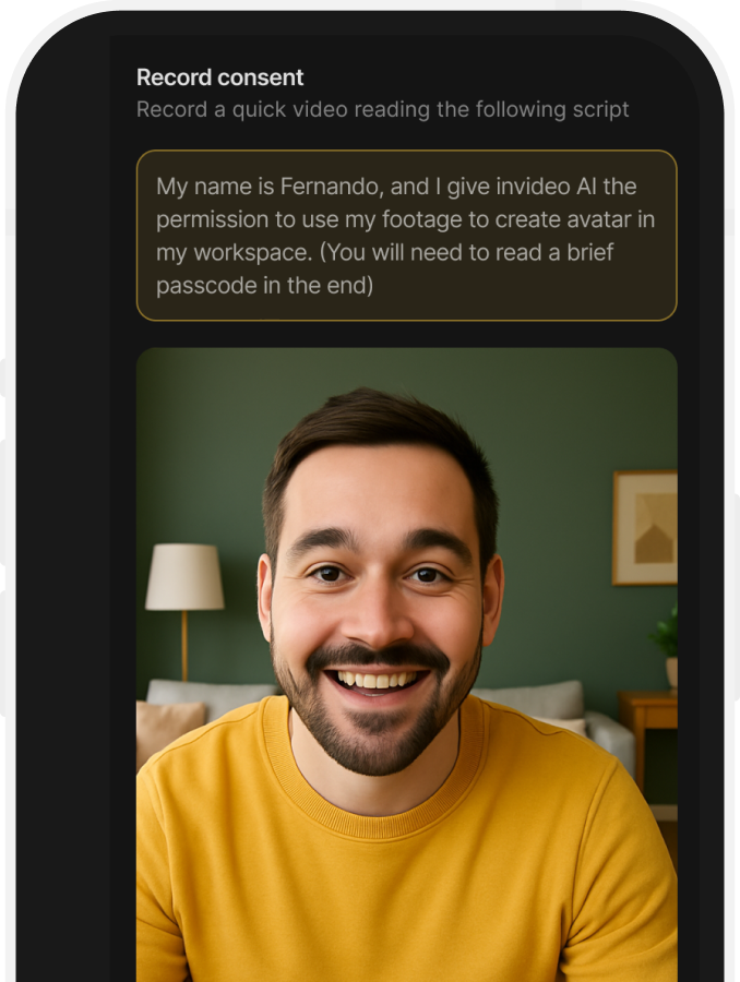Mobile app interface