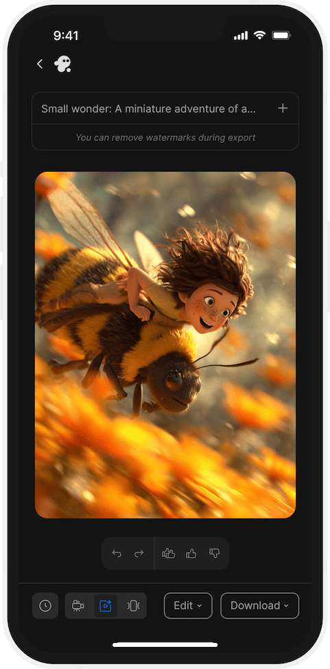 Mobile app interface